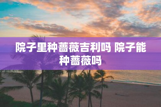 院子里种蔷薇吉利吗 院子能种蔷薇吗