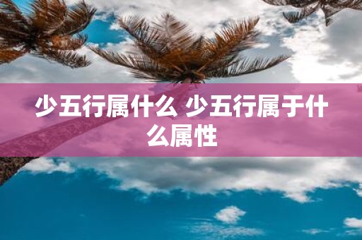 少五行属什么 少五行属于什么属性
