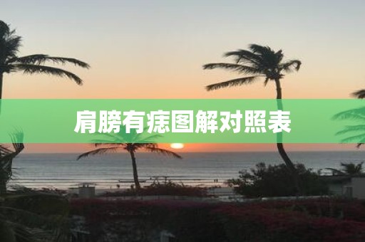 肩膀有痣图解对照表