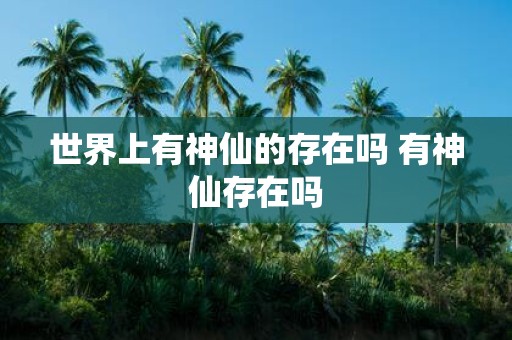 世界上有神仙的存在吗 有神仙存在吗