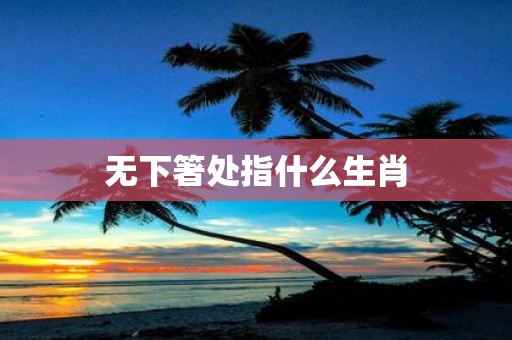 无下箸处指什么生肖