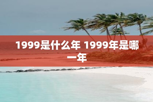 1999是什么年 1999年是哪一年