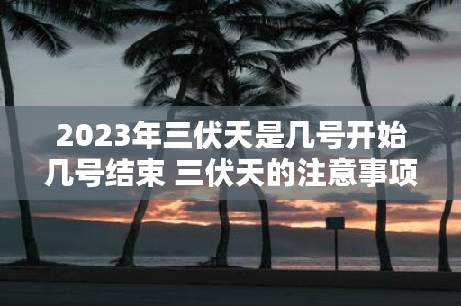 2025年三伏天是几号开始几号结束 三伏天的注意事项