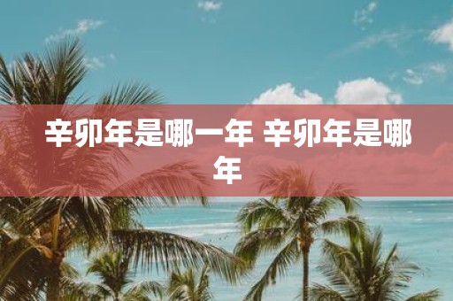 辛卯年是哪一年 辛卯年是哪年