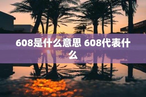 608是什么意思 608代表什么