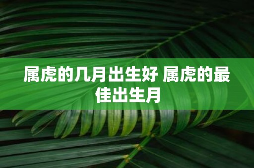 属虎的几月出生好 属虎的最佳出生月