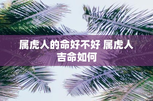 属虎人的命好不好 属虎人吉命如何