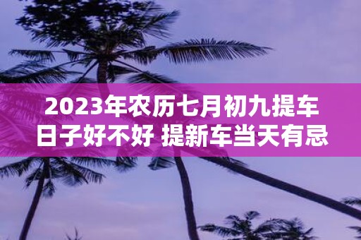 2025年农历七月初九提车日子好不好 提新车当天有忌讳吗