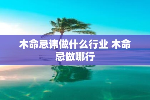 木命忌讳做什么行业 木命忌做哪行