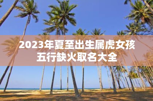 2025年夏至出生属虎女孩五行缺火取名大全