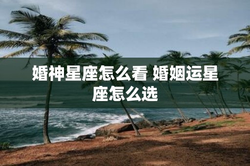 婚神星座怎么看 婚姻运星座怎么选