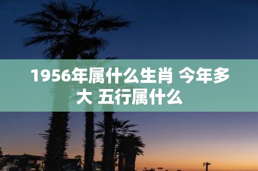 1956年属什么生肖 今年多大 五行属什么