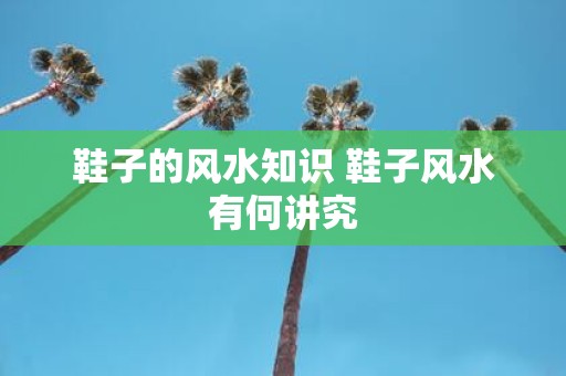 鞋子的风水知识 鞋子风水有何讲究