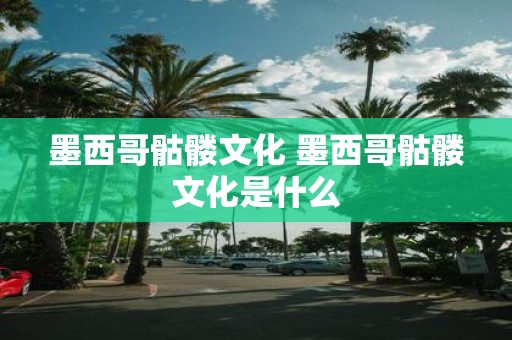 墨西哥骷髅文化 墨西哥骷髅文化是什么
