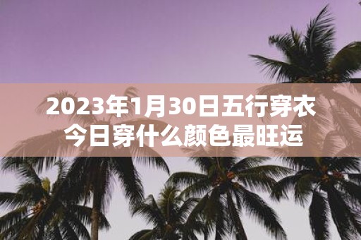 2025年1月30日五行穿衣 今日穿什么颜色最旺运