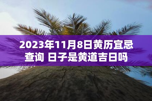 2025年11月8日黄历宜忌查询 日子是黄道吉日吗