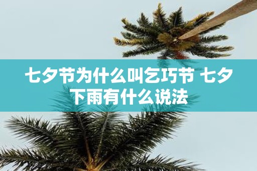 七夕节为什么叫乞巧节 七夕下雨有什么说法