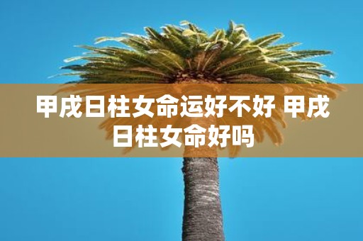 甲戌日柱女命运好不好 甲戌日柱女命好吗