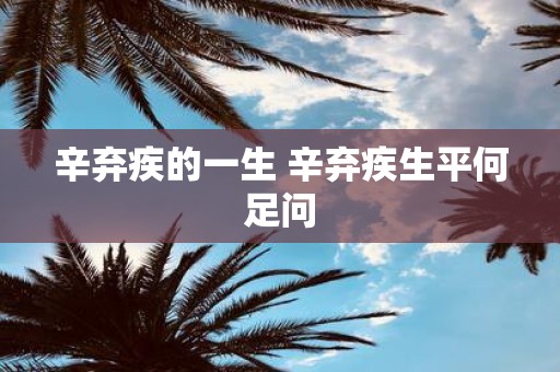 辛弃疾的一生 辛弃疾生平何足问