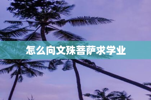怎么向文殊菩萨求学业