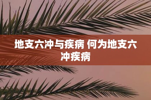 地支六冲与疾病 何为地支六冲疾病