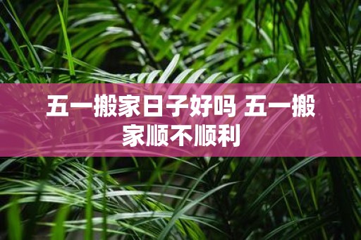 五一搬家日子好吗 五一搬家顺不顺利