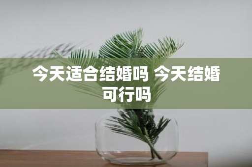 今天适合结婚吗 今天结婚可行吗