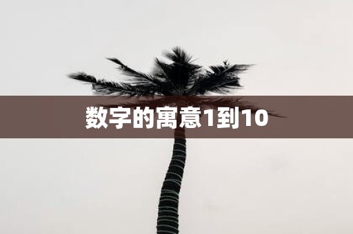 数字的寓意1到10