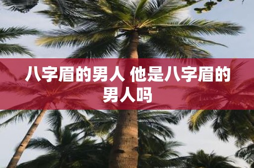 八字眉的男人 他是八字眉的男人吗