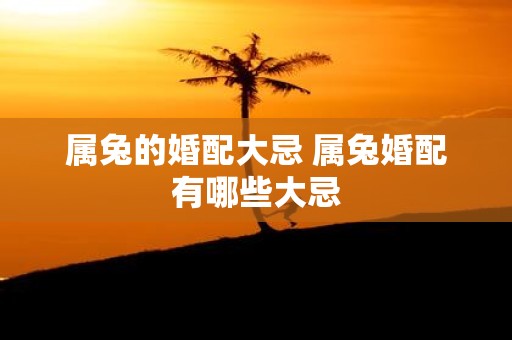 属兔的婚配大忌 属兔婚配有哪些大忌