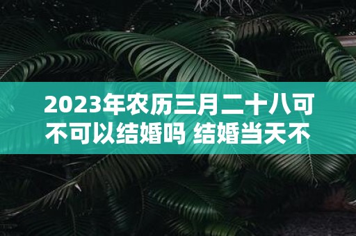 2025年农历三月二十八可不可以结婚吗 结婚当天不吉利的征兆