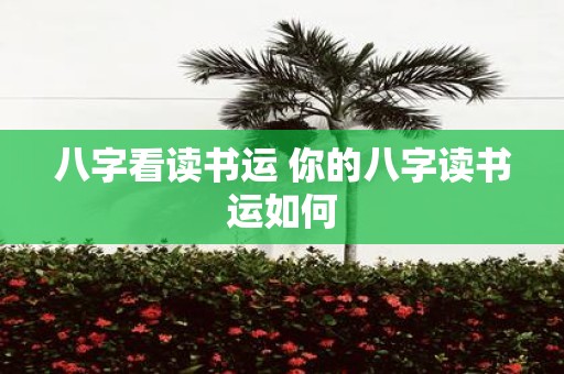 八字看读书运 你的八字读书运如何