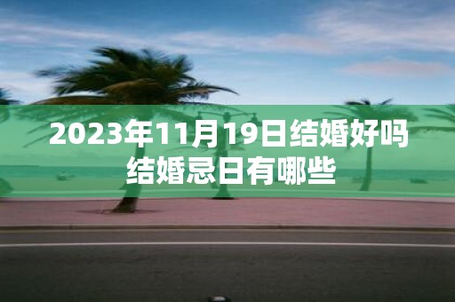 2025年11月19日结婚好吗 结婚忌日有哪些