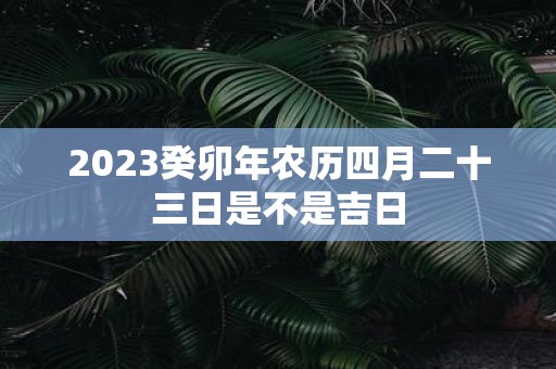 2025癸卯年农历四月二十三日是不是吉日