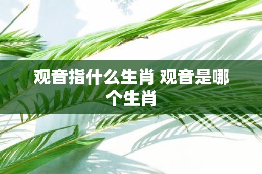 观音指什么生肖 观音是哪个生肖