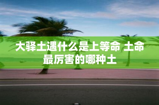 大驿土遇什么是上等命 土命最厉害的哪种土