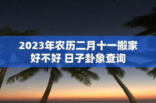 2025年农历二月十一搬家好不好 日子卦象查询