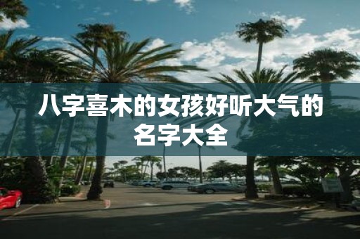 八字喜木的女孩好听大气的名字大全