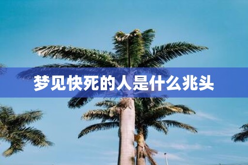 梦见快死的人是什么兆头 梦见快死的人是什么兆头