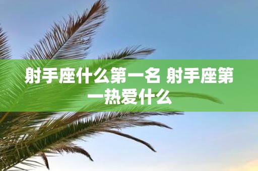 射手座什么第一名 射手座第一热爱什么