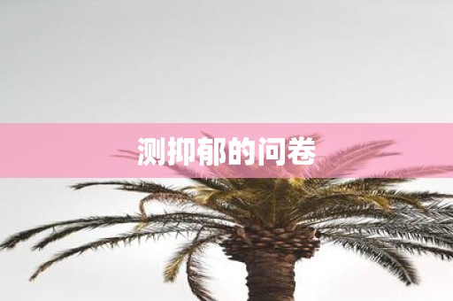 测抑郁的问卷