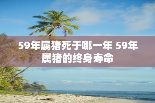 59年属猪死于哪一年 59年属猪的终身寿命