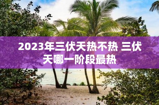 2025年三伏天热不热 三伏天哪一阶段最热