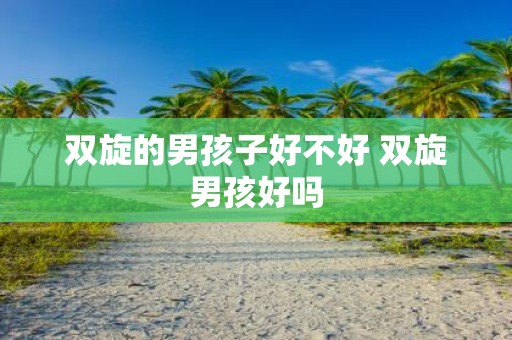 双旋的男孩子好不好 双旋男孩好吗