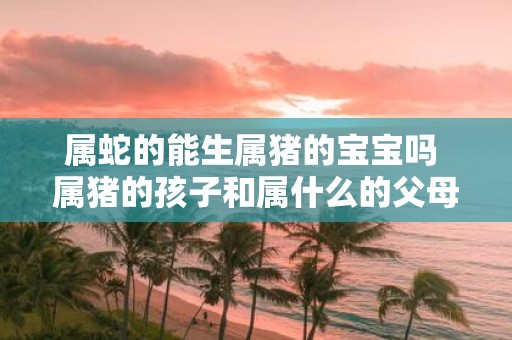 属蛇的能生属猪的宝宝吗 属猪的孩子和属什么的父母好