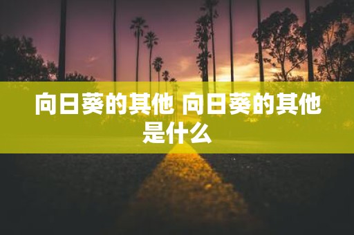 向日葵的其他 向日葵的其他是什么