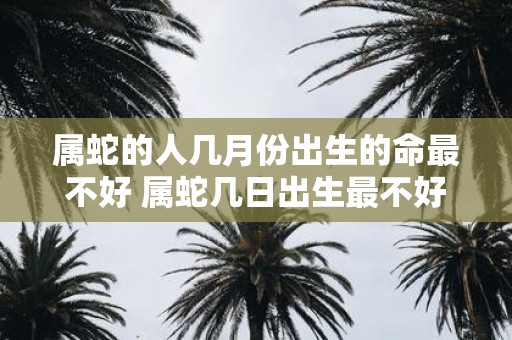 属蛇的人几月份出生的命最不好 属蛇几日出生最不好