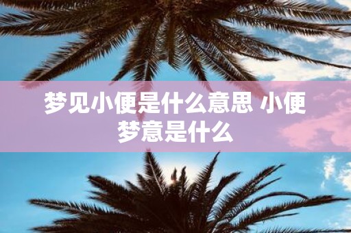 梦见小便是什么意思 小便梦意是什么