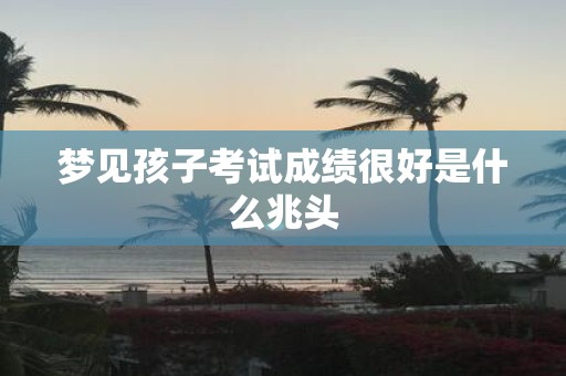 梦见孩子考试成绩很好是什么兆头