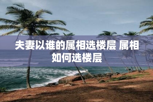 夫妻以谁的属相选楼层 属相如何选楼层
